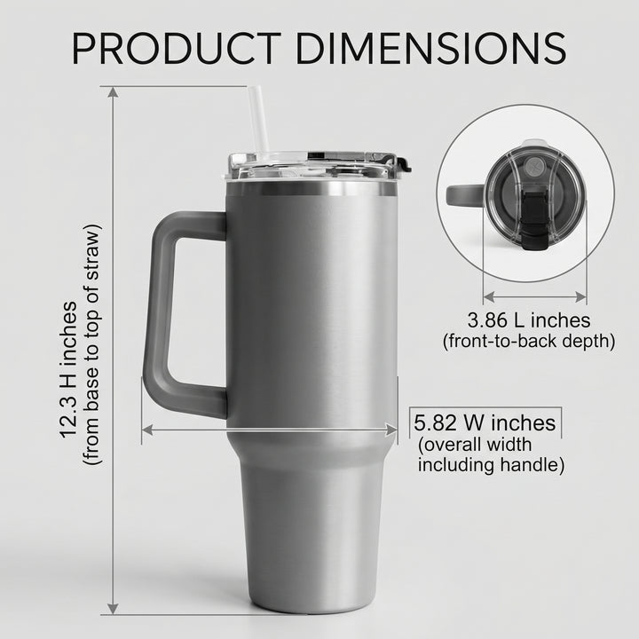 Detroit Lions 40oz Tumbler with Lid and Straw